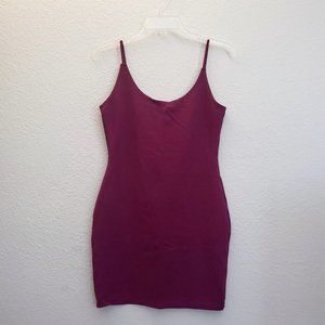 Brick Red Bodcon Mini Spaghetti Strap Dress